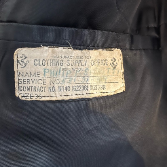 Authentic WWII 100% Wool Navy Peacoat - Picture 4 of 5